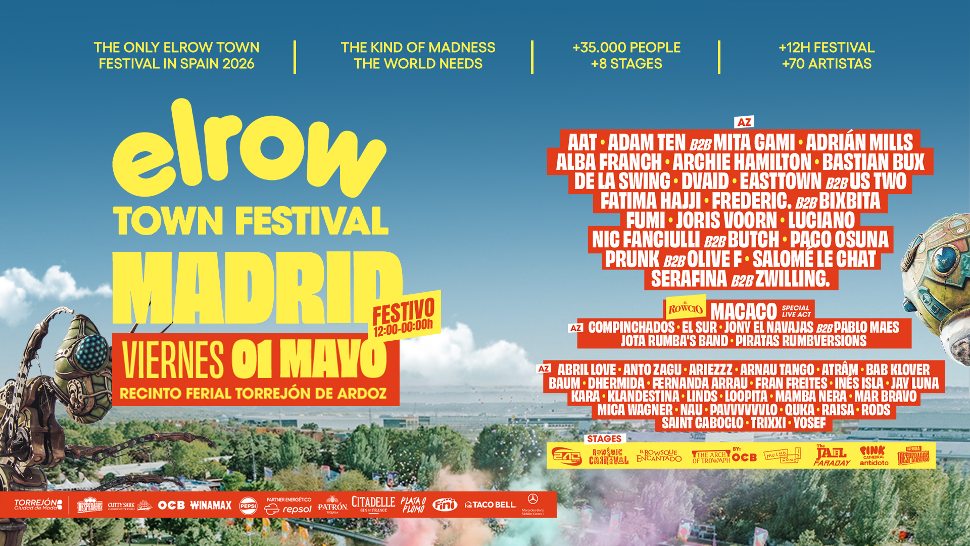 elrow town madrid 2026