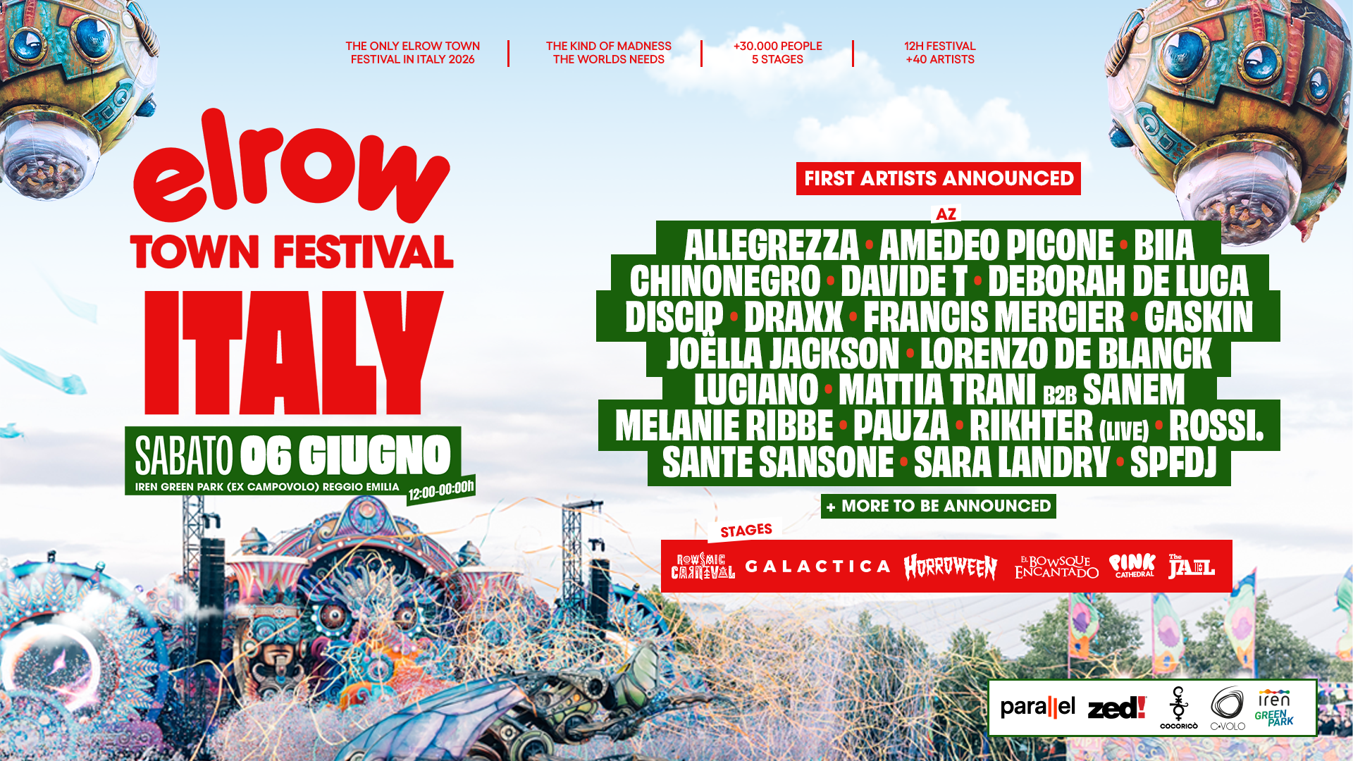 elrow town italia 2026