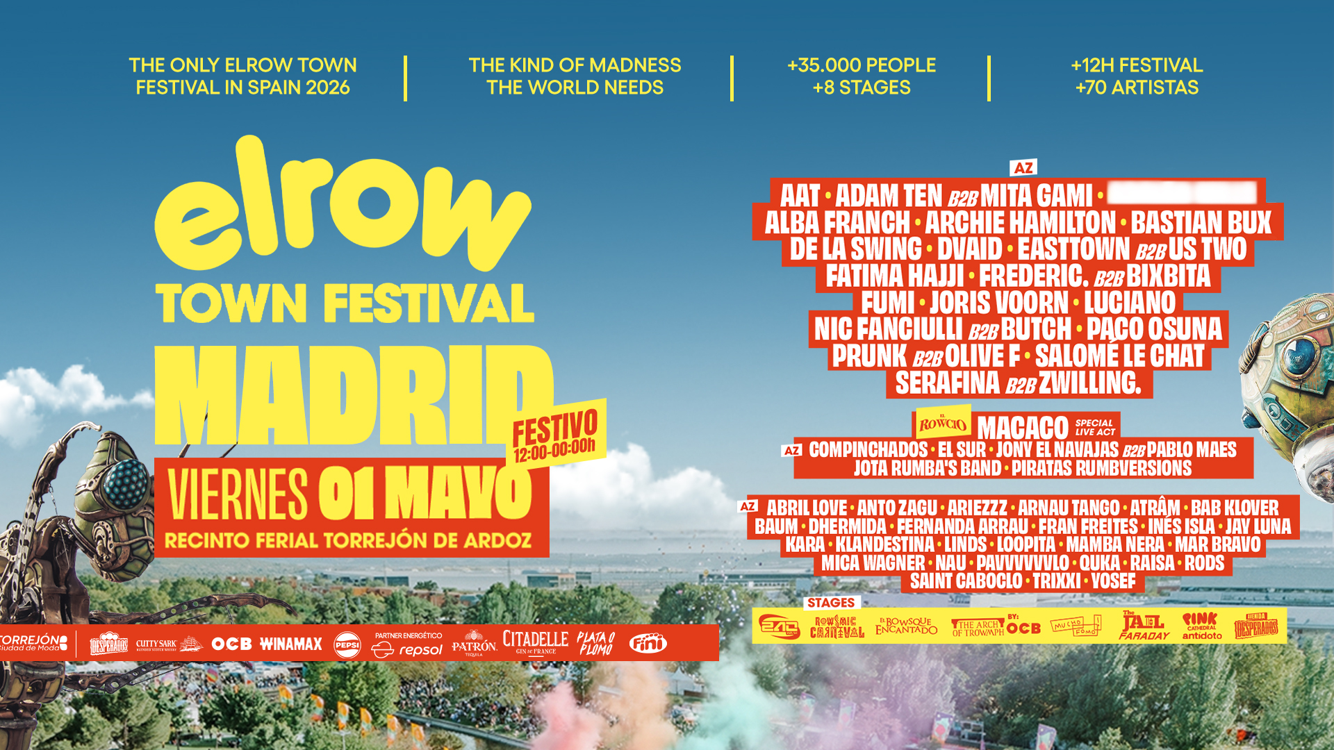 elrow town madrid 2026