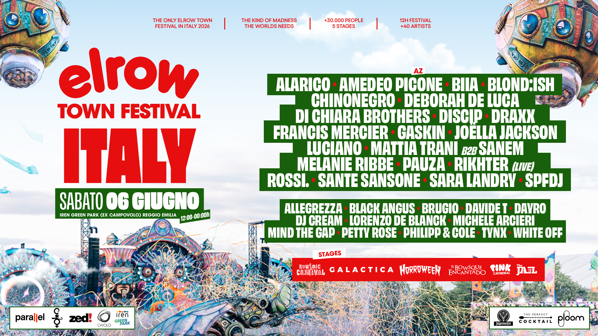 elrow town italia 2026