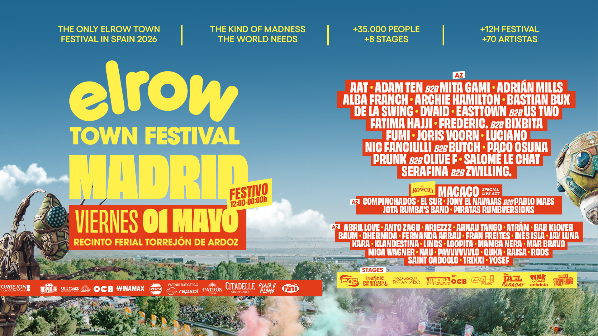 elrow town madrid 2026
