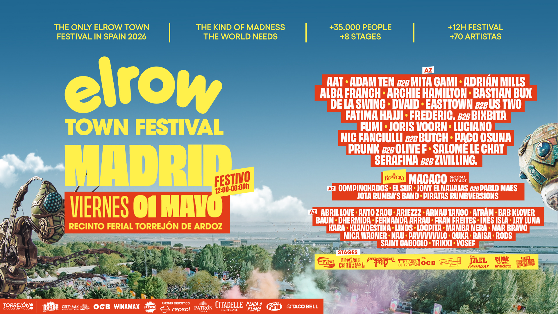 elrow town madrid 2026