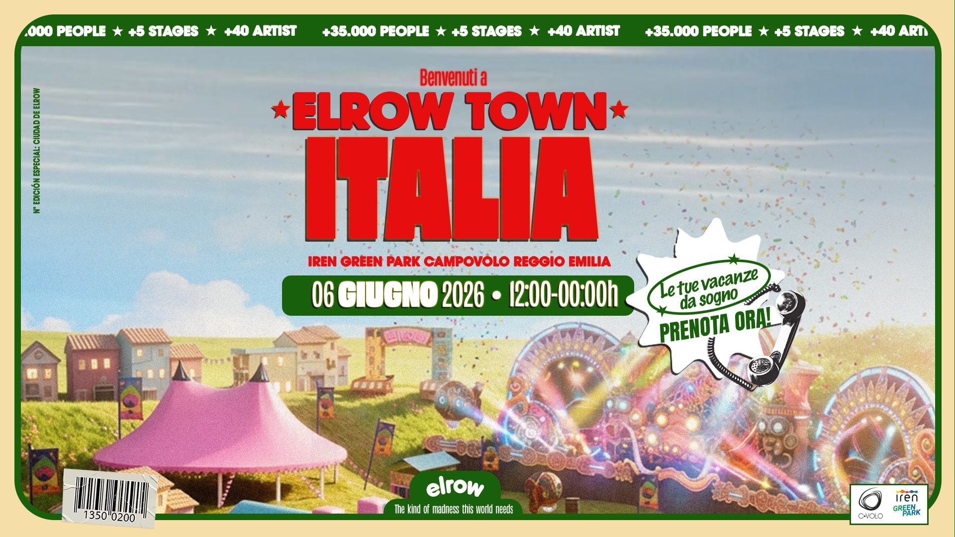 elrow town italia 2026