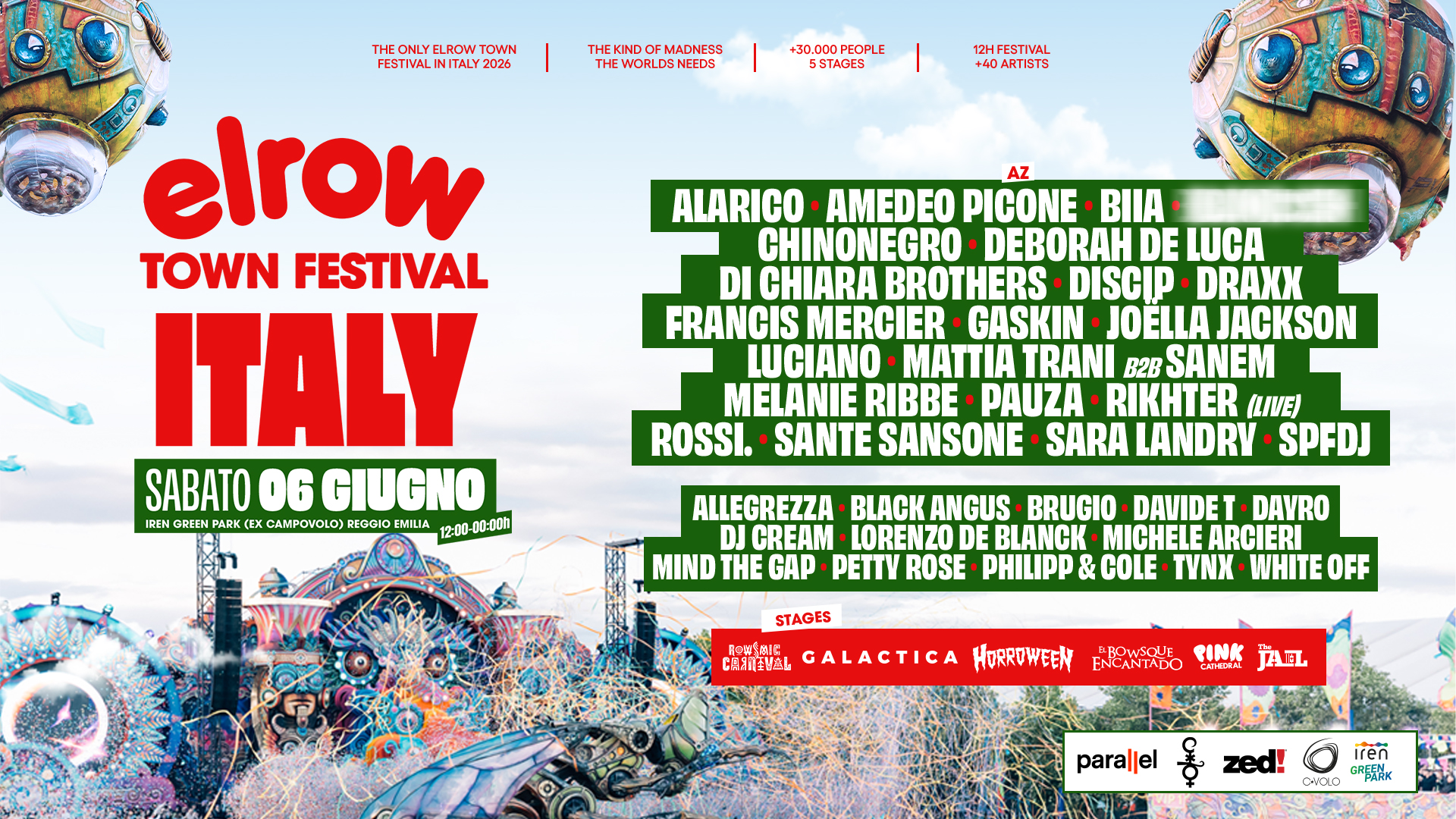 elrow town italia 2026