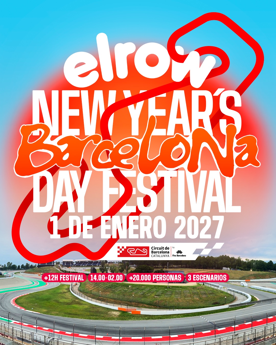 elrow New Year's Day Festival Barcelona · 1 de enero de 2027 · Circuit de Barcelona-Catalunya
